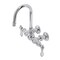 Kingston Brass CA2T1 3-3/8" Tub Wall Mount Clawfoot Tub Faucet, Polished Chrome CA2T1 - alternate 1
